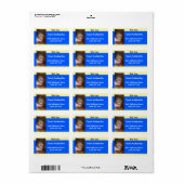 Étiquette Bonjour mignon Orangutan Tongue Monkey Business (Feuille entière)