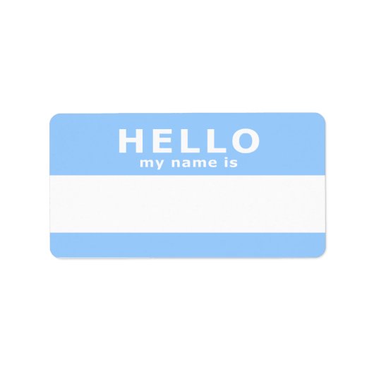 Étiquette bonjour mon nom est : (Devant)