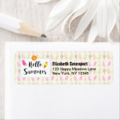 Étiquette Bonjour Popsicles d'été et crème glacée (En situation)