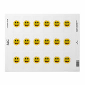 Étiquette Bonjour Sunshine (Feuille entière)