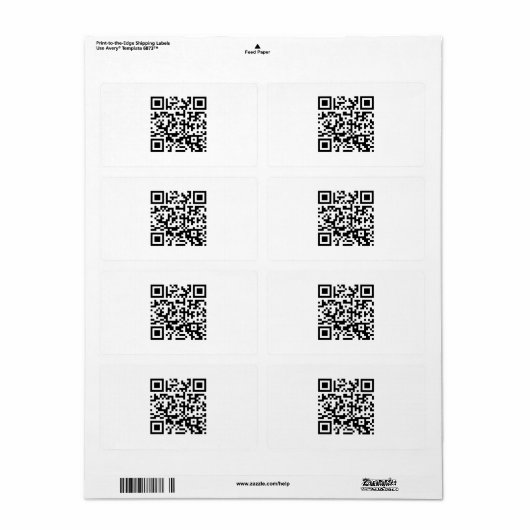 Étiquette Bonne année ! -- Code QR (Feuille entière)