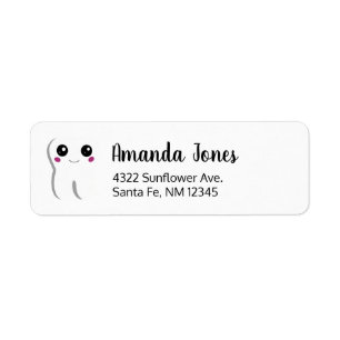 Étiquette Bonne dentition Dentaire Souriante Mignonne Adress