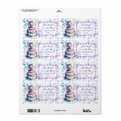 Étiquette Bonne fête d'anniversaire 01 (Feuille entière)