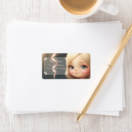 Étiquette Bonne fille anniversaire 01 (En situation)