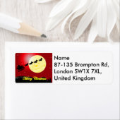 Étiquette Bonnes Fêtes écossaises Terrier (En situation)