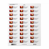 Étiquette Bonnes Fêtes écossaises Terrier (Feuille entière)