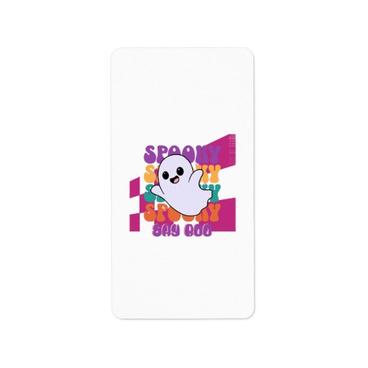 Étiquette Boo effrayant (Devant)
