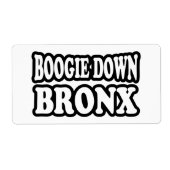 Étiquette Boogie Down Bronx, NYC (Devant)