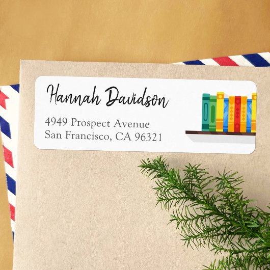 Étiquette Book Lover Librarian Bibliophile Return Address