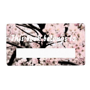 Étiquette Booklabel édité par fleurs de cerisier