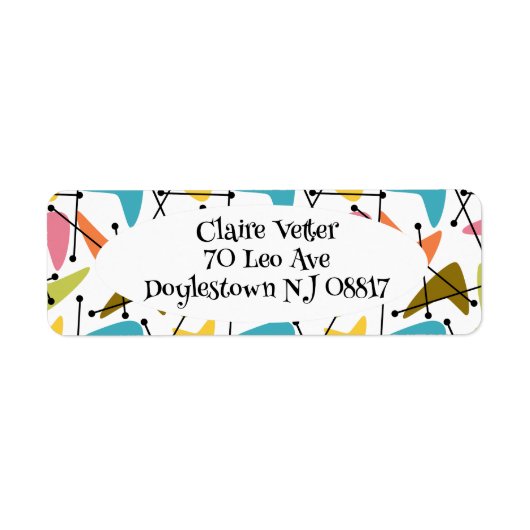 Étiquette Boomerangs (Devant)