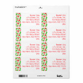 Étiquette Boomerangs de Noël rétro (Feuille entière)