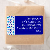 Étiquette Boomerangs rétro (En situation)