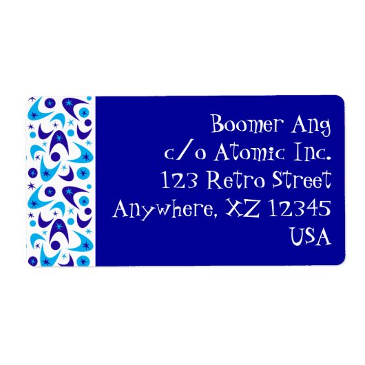 Étiquette Boomerangs rétro (Devant)