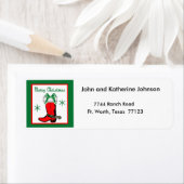 Étiquette Boot Boot de Noël de Noël de l'Ouest Joyeux Noël (En situation)