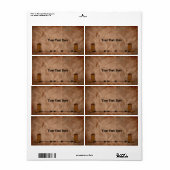 Étiquette Boots Cowboy (Feuille entière)