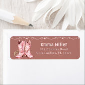 Étiquette Boots de fille rose Baby shower occidental retour (En situation)