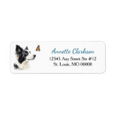 Étiquette Border Collie Papillon Merveille (Devant)
