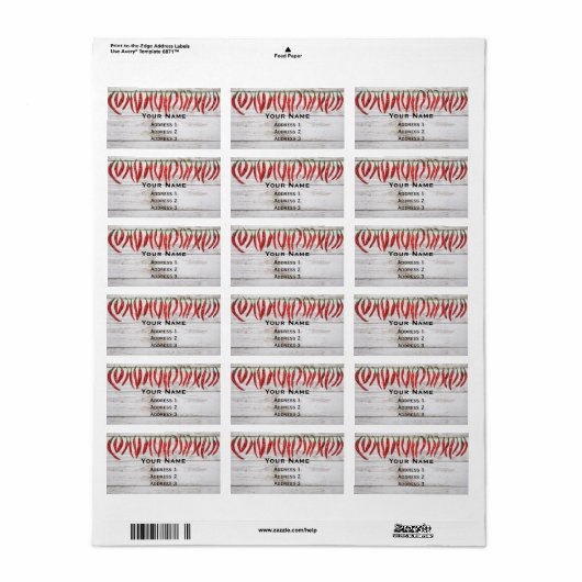 Étiquette Border de Pepper (Feuille entière)