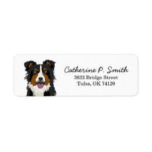 Étiquette Bordure Collie Adresse de retour