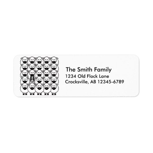 Étiquette Bordure Collie dans le mouton (Devant)