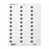 Étiquette Bordure Collie fil de Noël (Feuille entière)