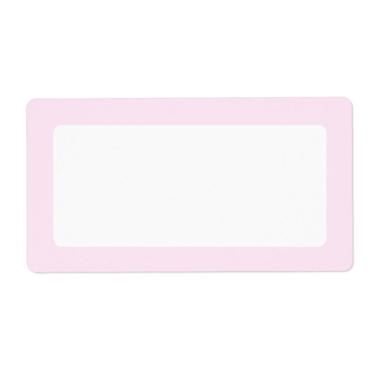 Étiquette Bordure couleur uni rose très pâle blanc (Devant)
