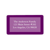 Étiquette bordure couleur violet (Devant)