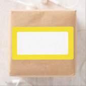 Étiquette Bordure de couleur unie jaune vierge (En situation)