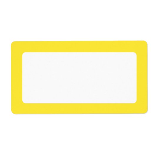 Étiquette Bordure de couleur unie jaune vierge (Devant)