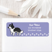 Étiquette Bordure de dessin Collie (En situation)