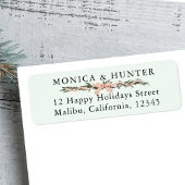 Étiquette Bordure de ruban - Bordure de Noël Adresse de reto