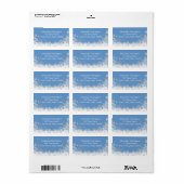 Étiquette Bordure des flocons blancs (Feuille entière)