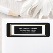 Étiquette Bordure d'or noir (En situation)