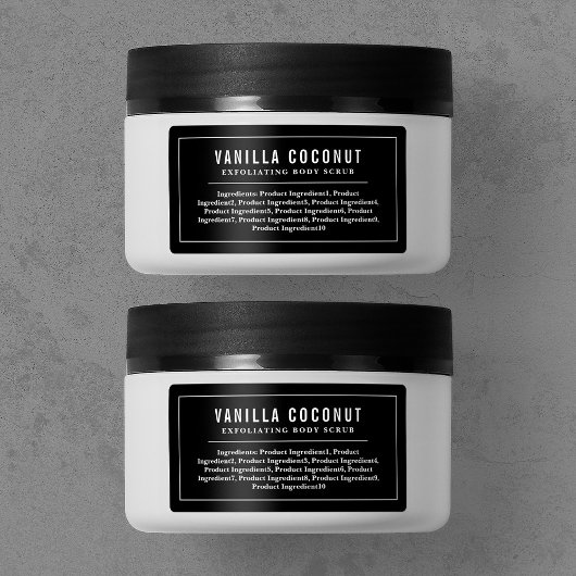 Étiquette Bordure et lignes blanches - Ingrédients de couleu