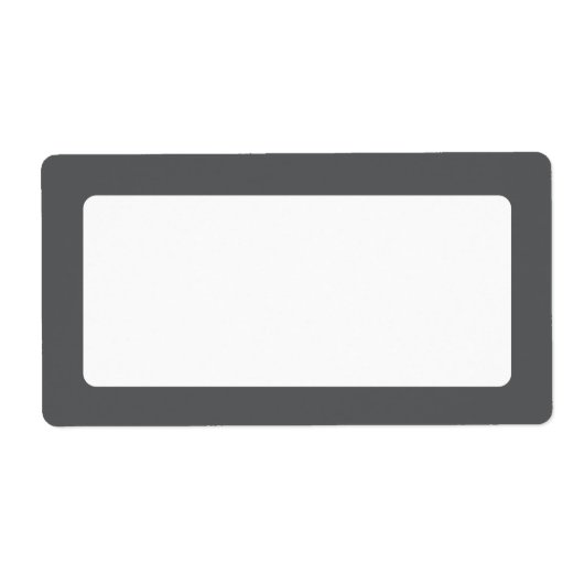 Étiquette Bordure gris clair vide (Devant)