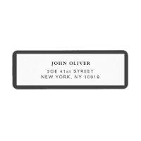 Bordure gris foncé Adresse officielle de retour La