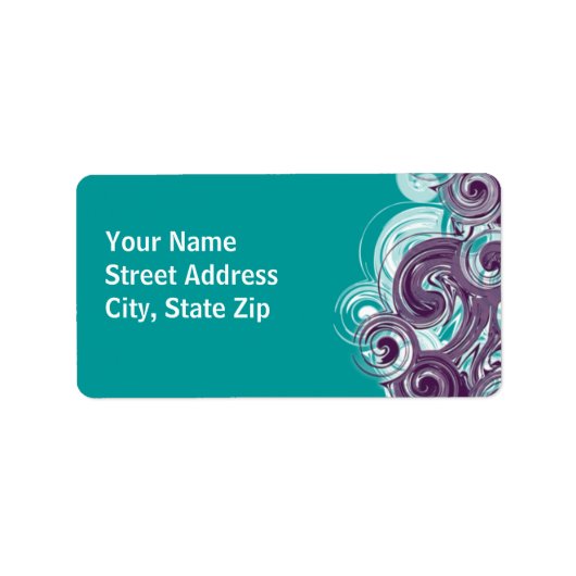 Étiquette Bordure latérale violette roulante (Devant)