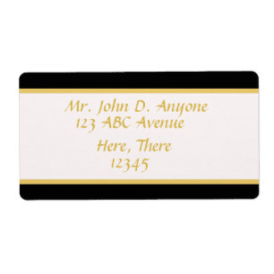 Étiquette Bordure noire et or