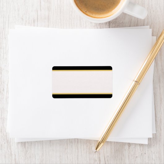 Étiquette Bordure noire et or (En situation)