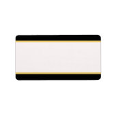 Étiquette Bordure noire et or (Devant)