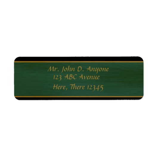 Étiquette Bordure noire et or (Devant)