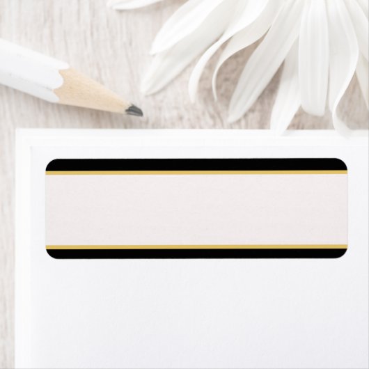 Étiquette Bordure noire et or (En situation)