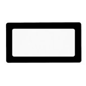 Étiquette Bordure noire solide vide (Devant)