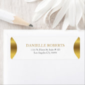 Étiquette Bordure or avec un arrière - plan blanc (En situation)