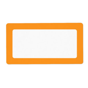 Étiquette Bordure orange vierge