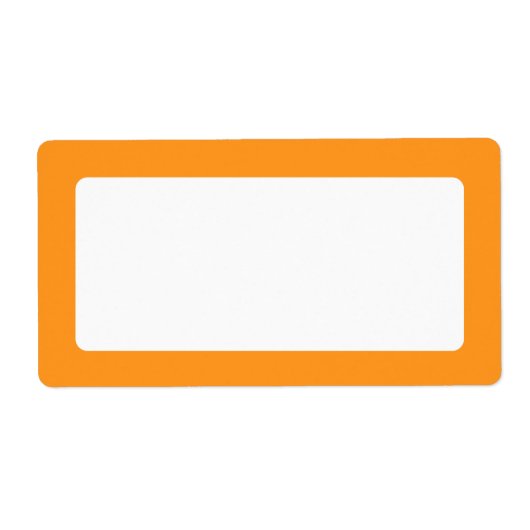 Étiquette Bordure orange vierge (Devant)