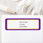 Étiquette Bordure Purple Et Or (En situation)