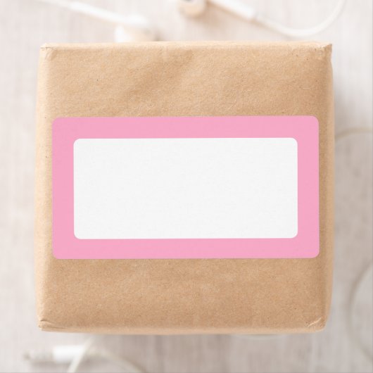 Étiquette Bordure rose clair (En situation)
