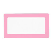 Étiquette Bordure rose clair (Devant)